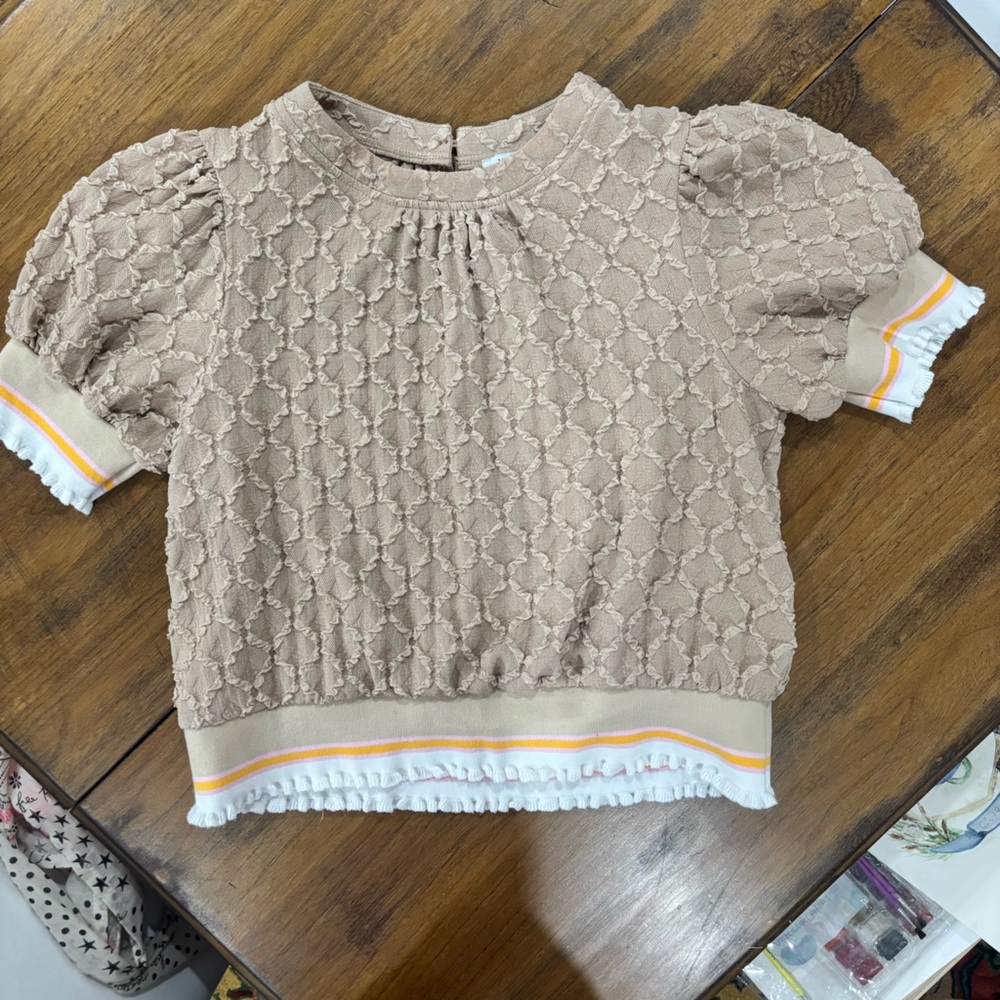 Women’s Tan Textured Top